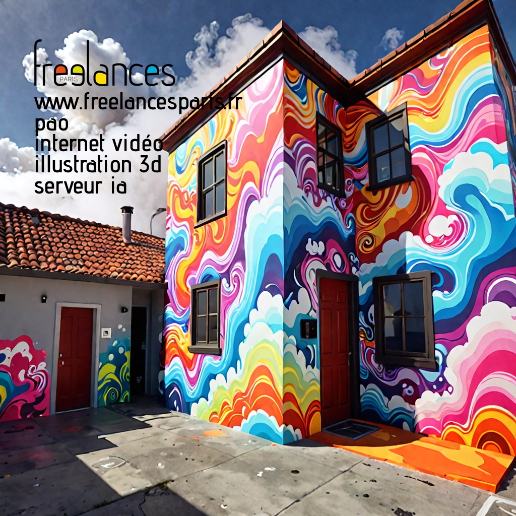 Pao internet vidéo illustration 3d serveur intelligence générative freelance paris studio de création 3MFN96Z0